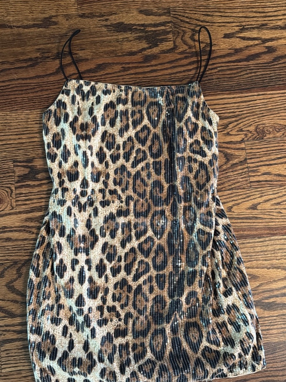 Amazon Leopard Print Mini Dress in Brown and Black